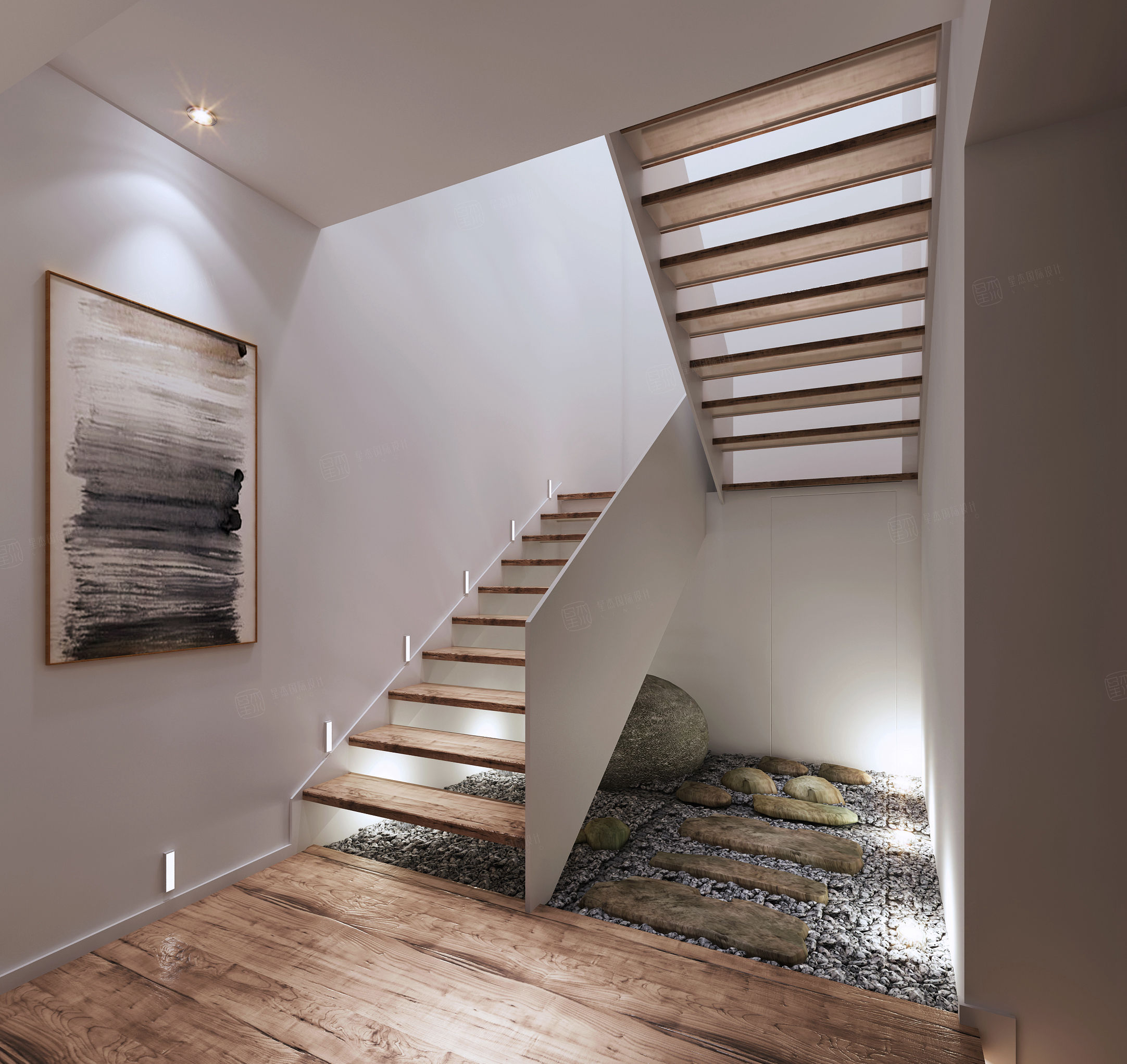 元福里 现代简约装修楼梯效果图