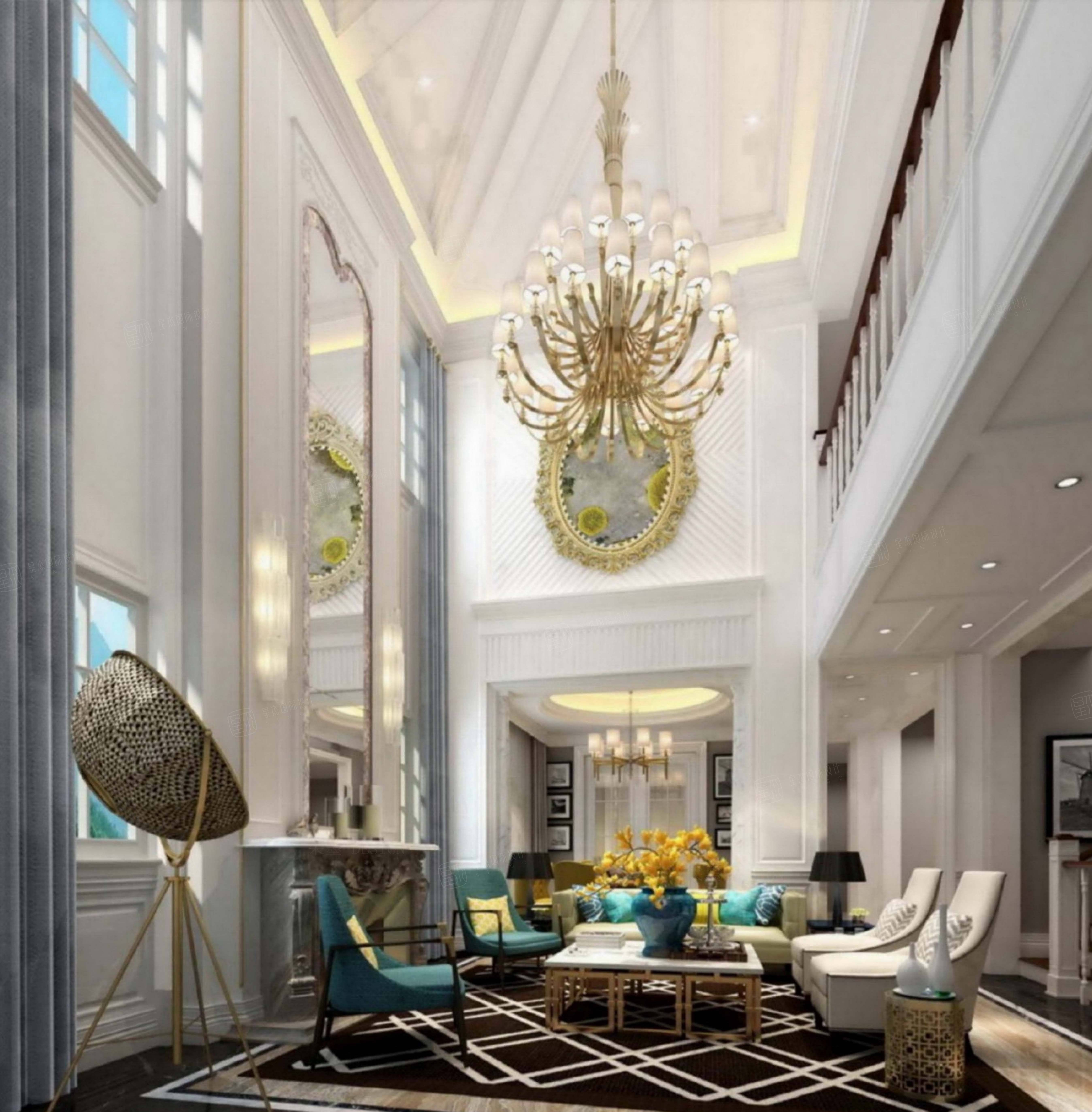 北京别墅_惬意和浪漫装修客厅效果图