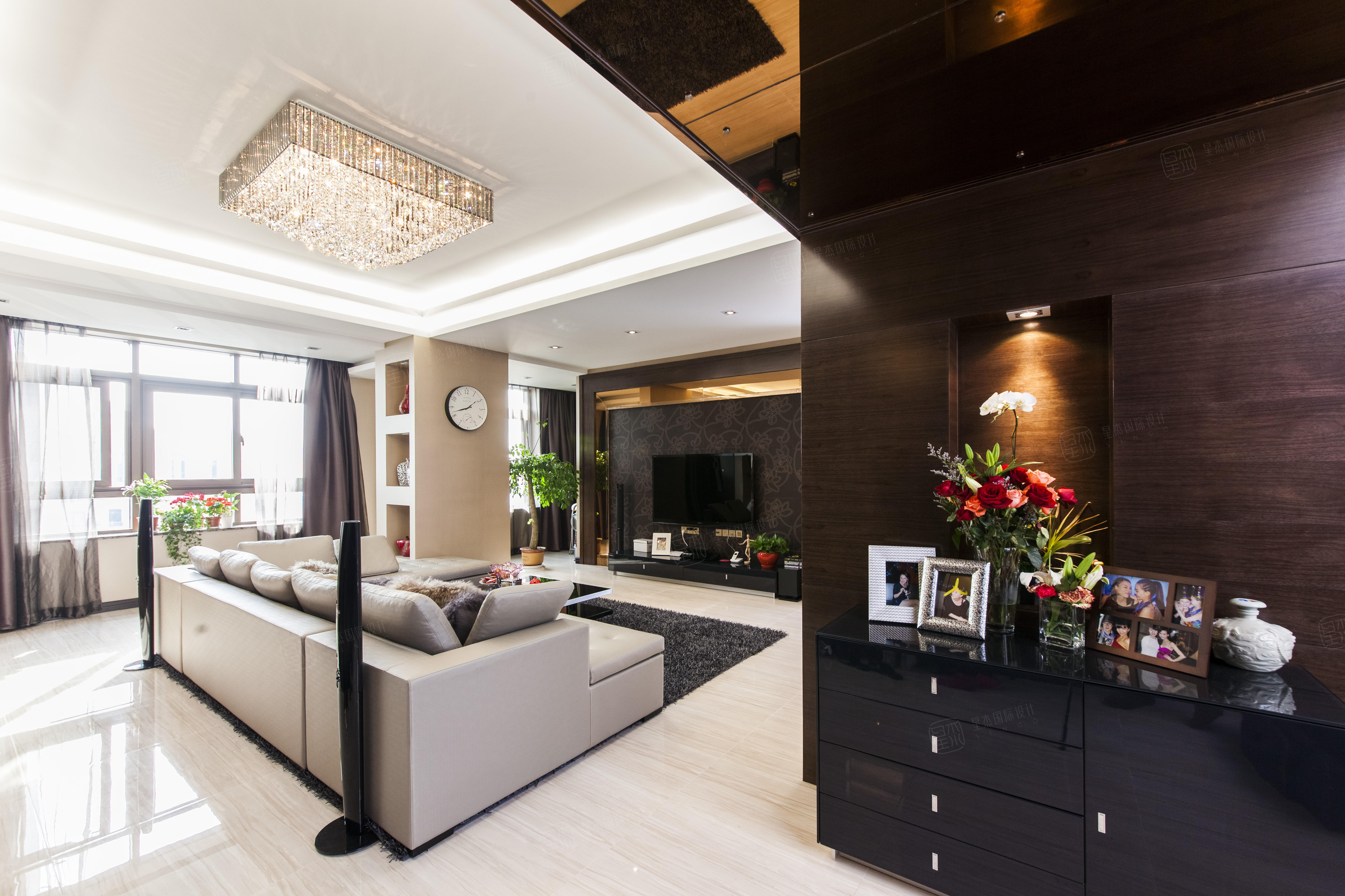 德基世贸大平层装修-现代简约别墅装修价格