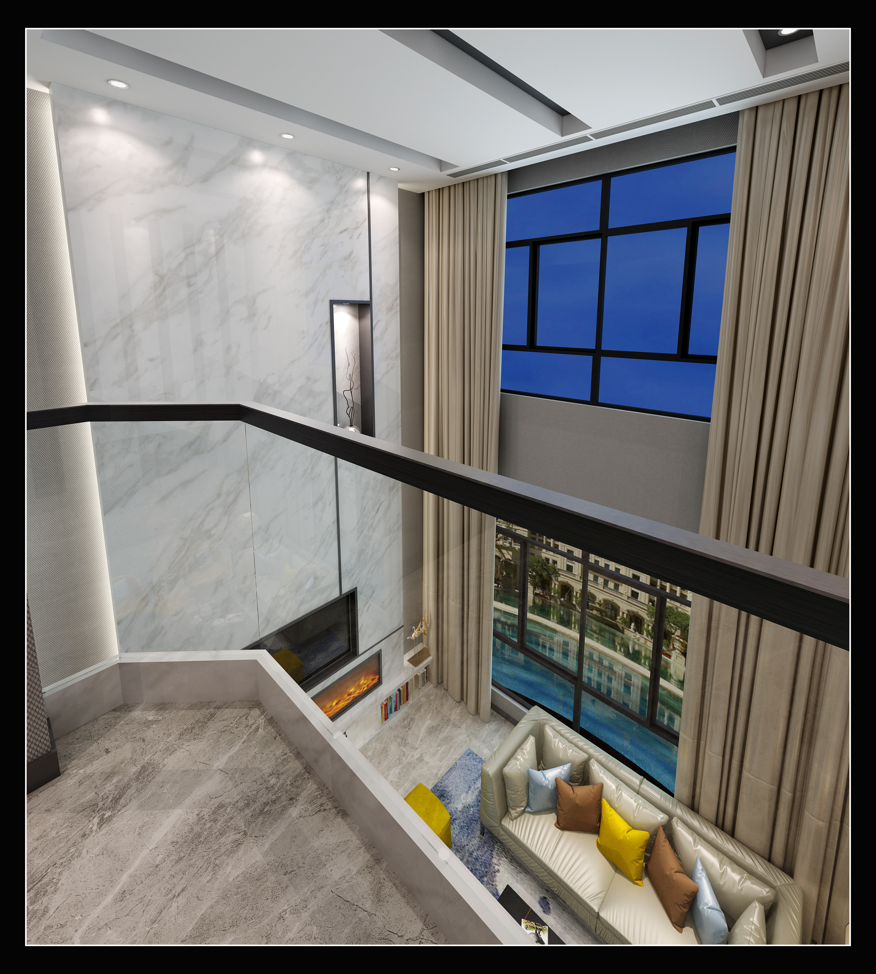 张家港别墅设计 | 传麒湾【现代轻奢】-杭州星杰别墅装修公司