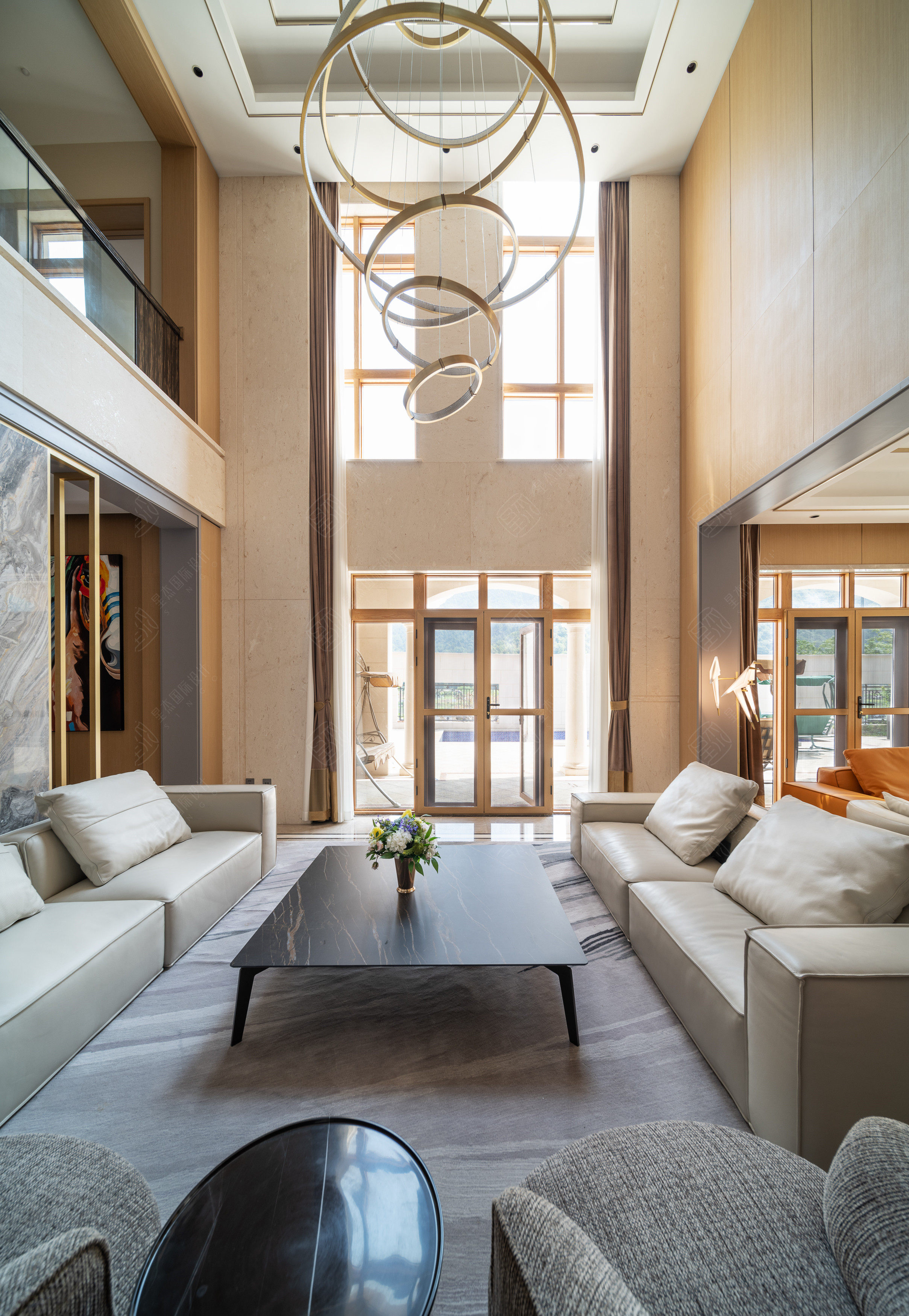 案例欣赏独栋别墅装修实景图,1300㎡独栋别墅,现代轻奢风格全案落地