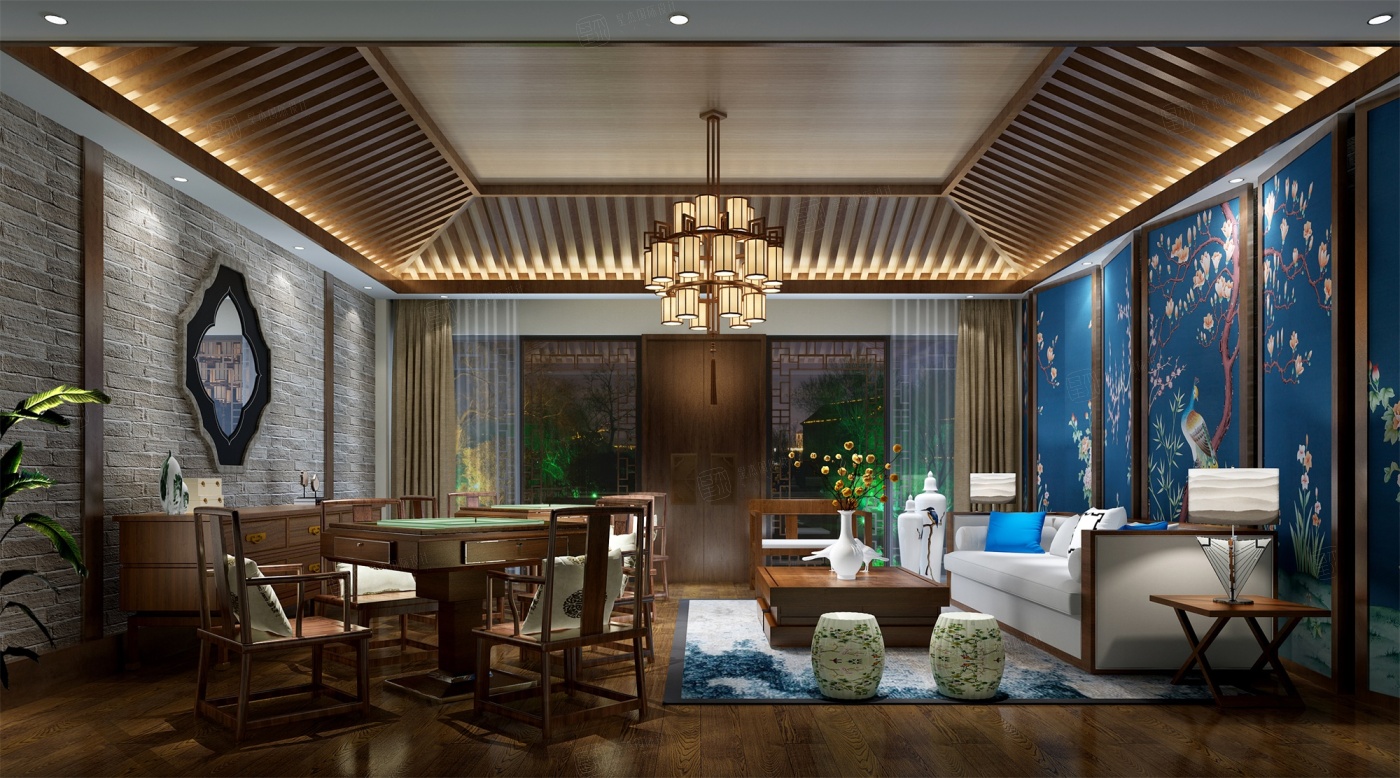 私人会所别墅装修-新中式别墅装修价格