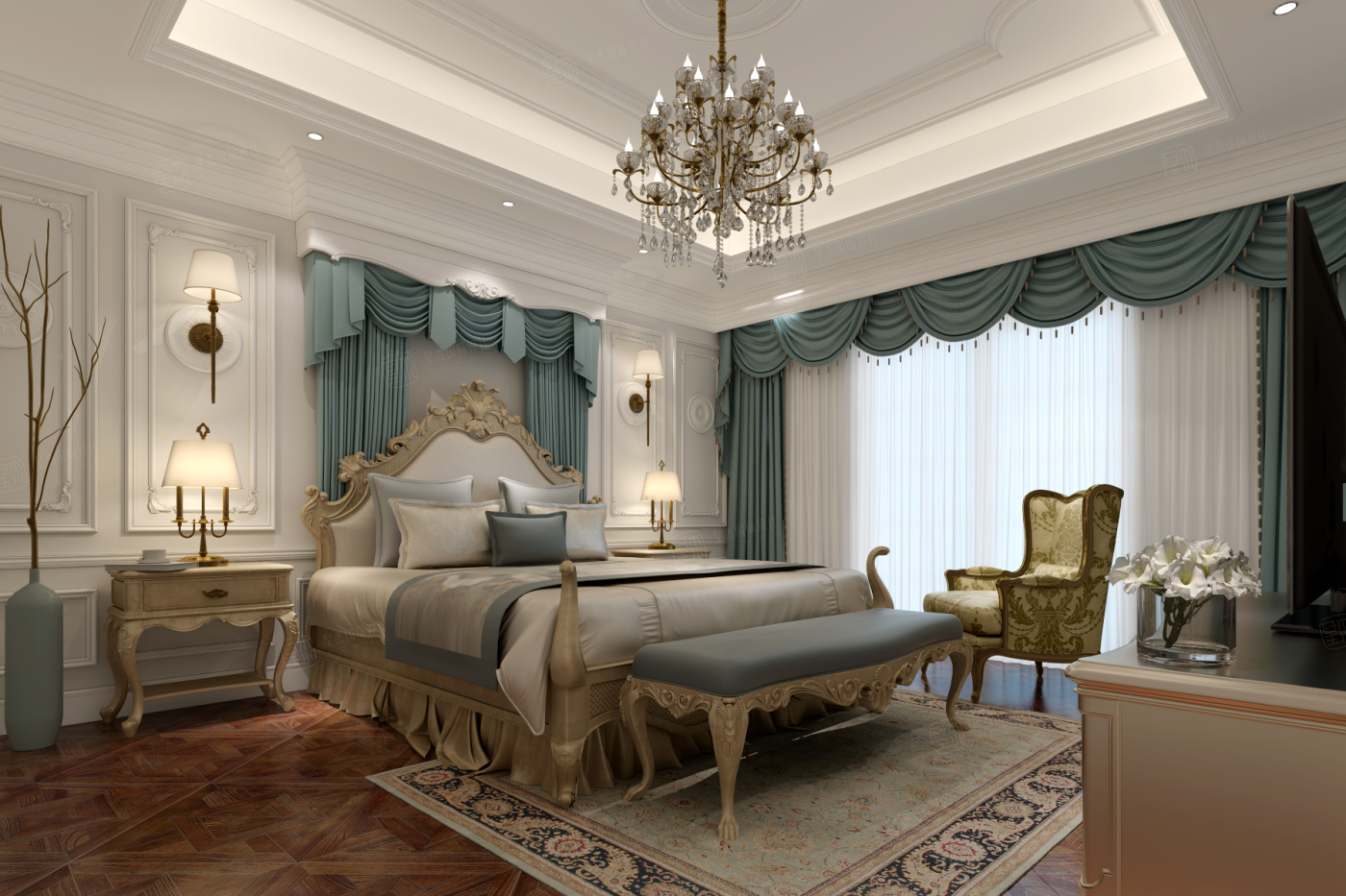 阿卡迪亚_法式优雅装修效果图