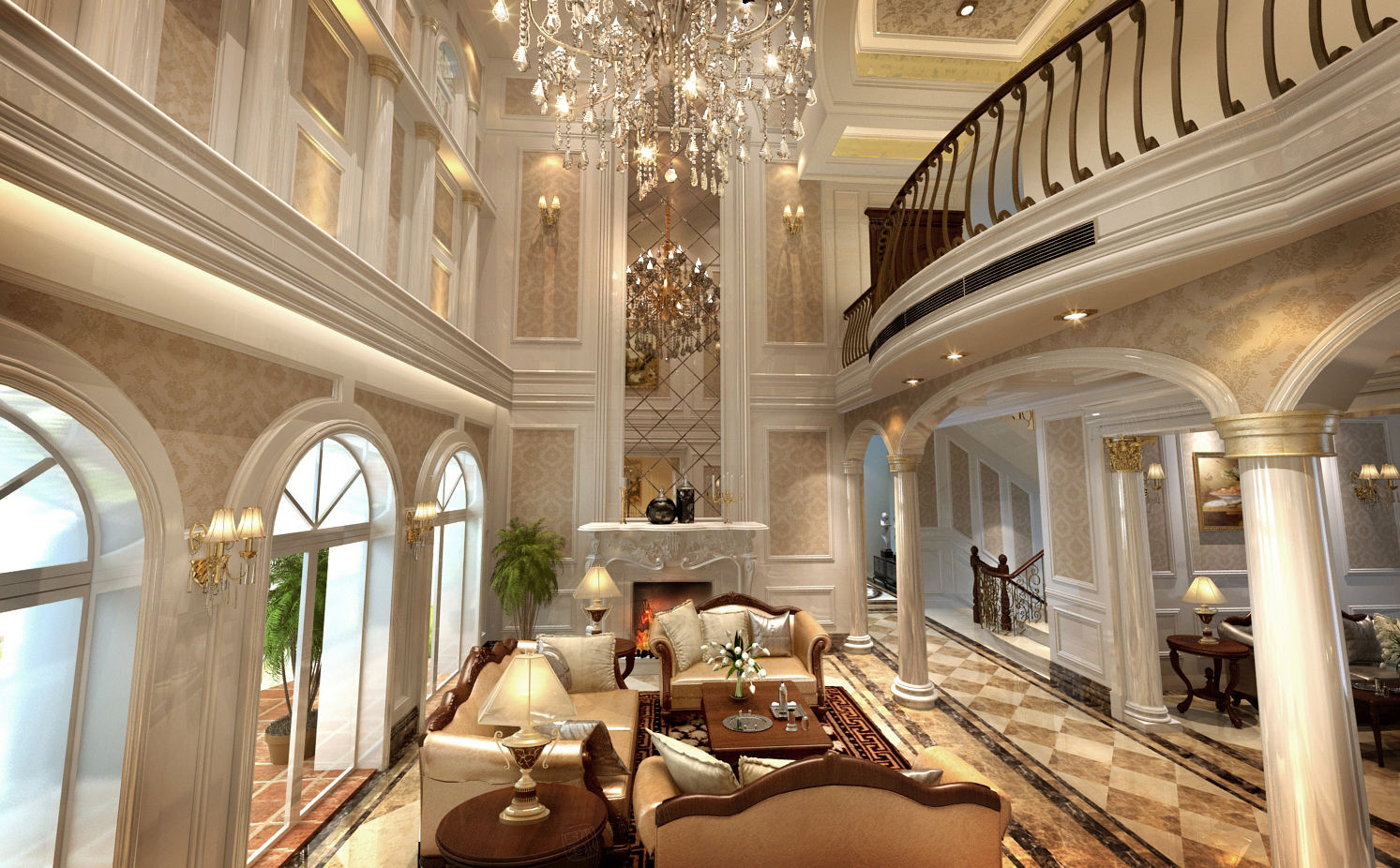 圣安德鲁斯庄园 法式装修客厅效果图