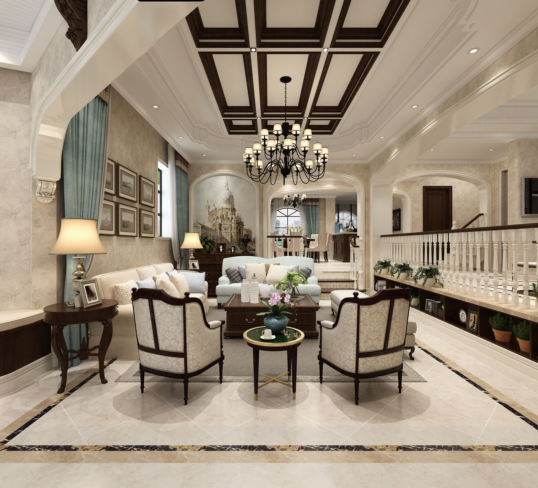 昆山观林壹品装修效果图_别墅装修价格费用-苏州星杰别墅装修公司