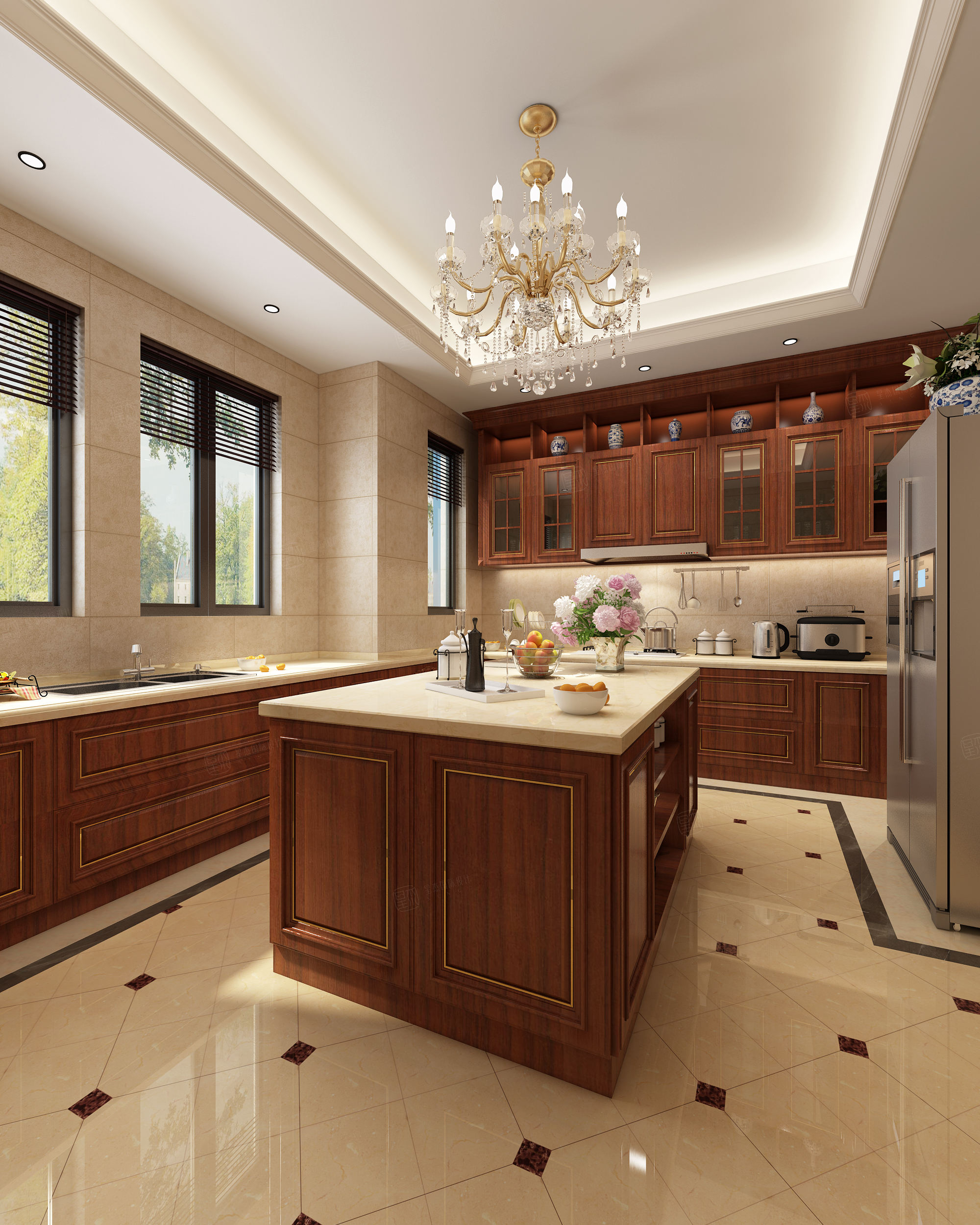 吉宝-欧式装修厨房效果图