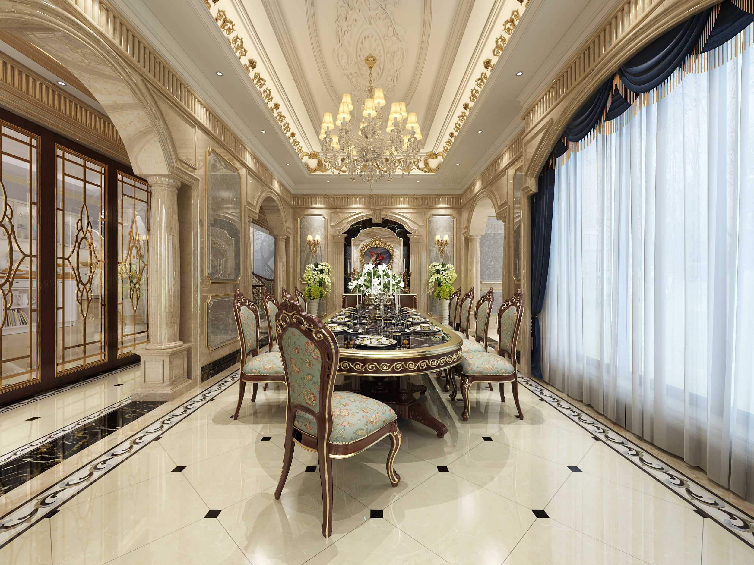 绿城玫瑰园装修效果图_独栋别墅装修价格费用-上海星杰别墅装修公司