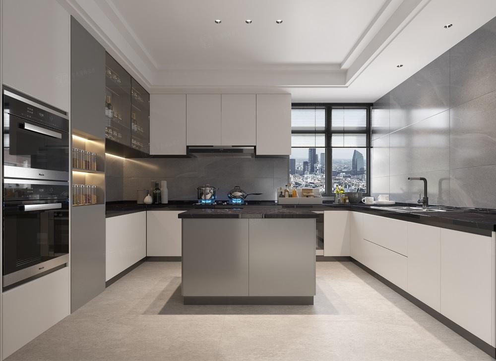 天元世家-现代轻奢装修厨房效果图