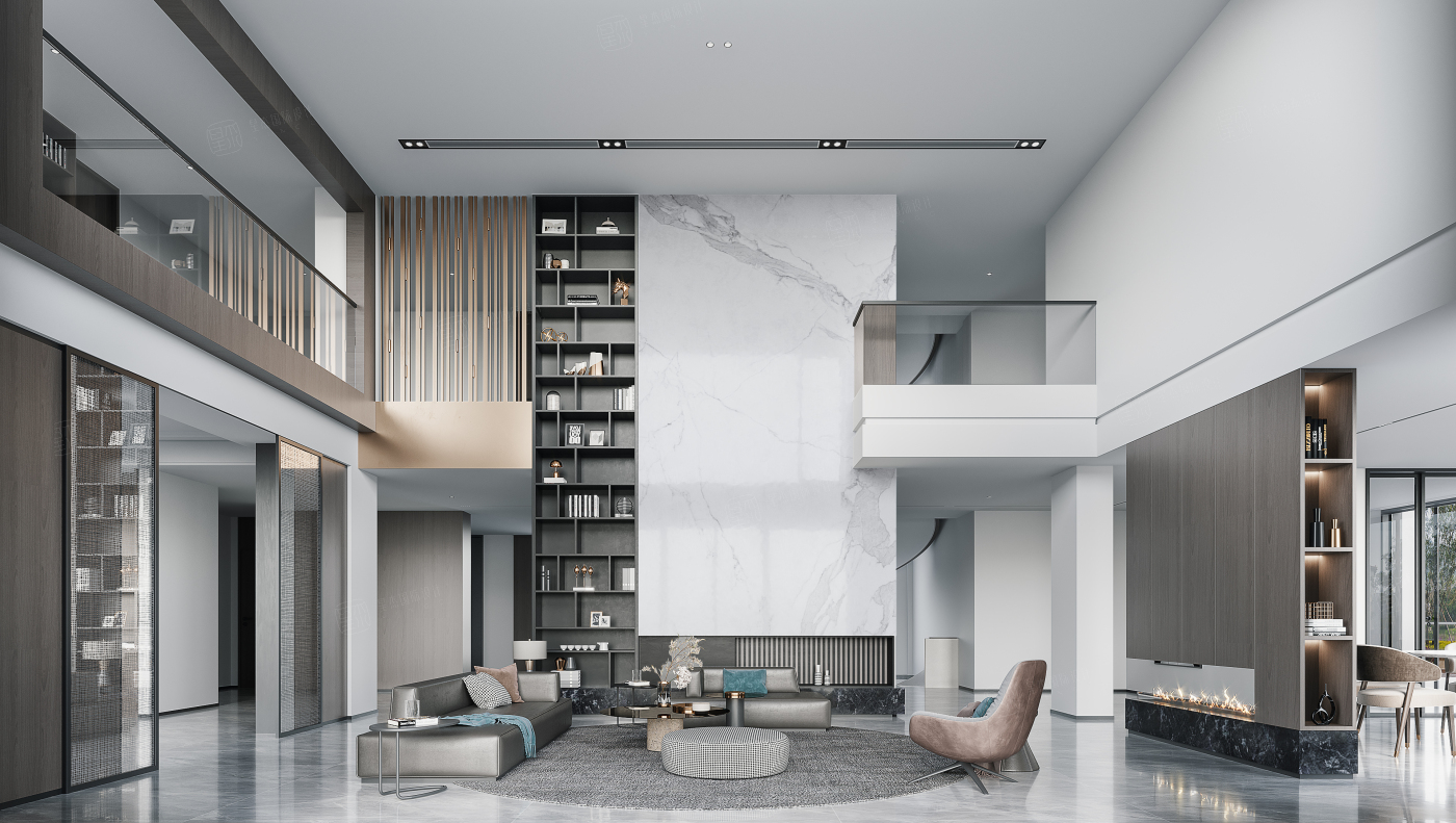 龙湖双珑原著别墅装修-现代简约别墅装修价格