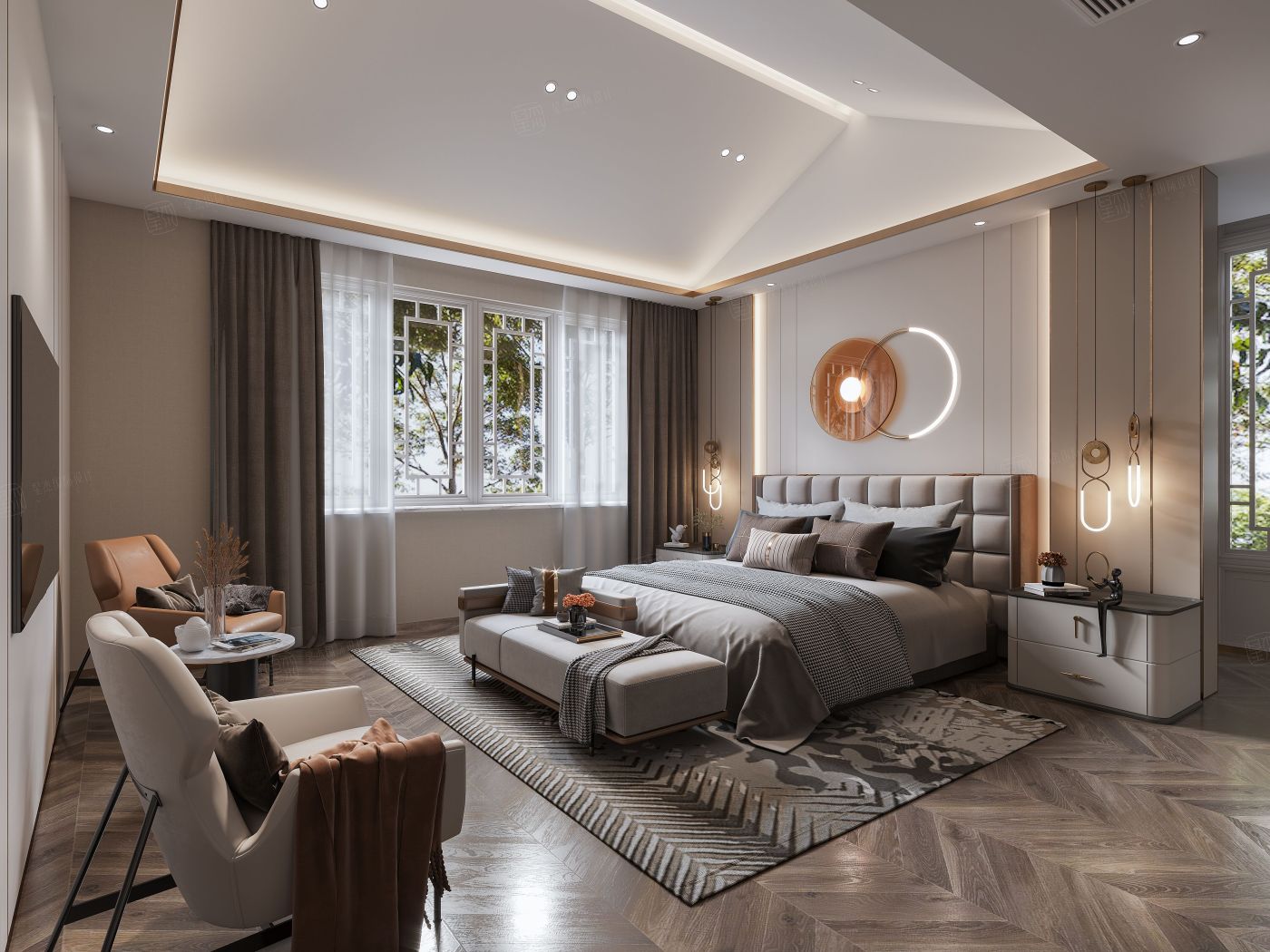 桃花源 现代轻奢装修效果图