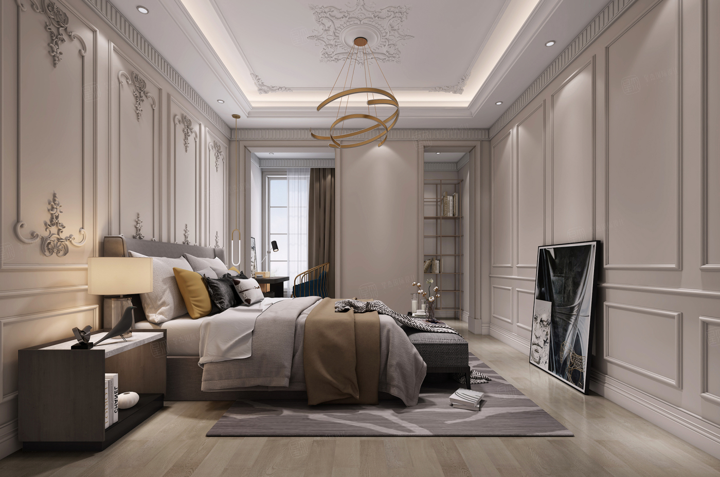 狮山御园_简约法式装修效果图