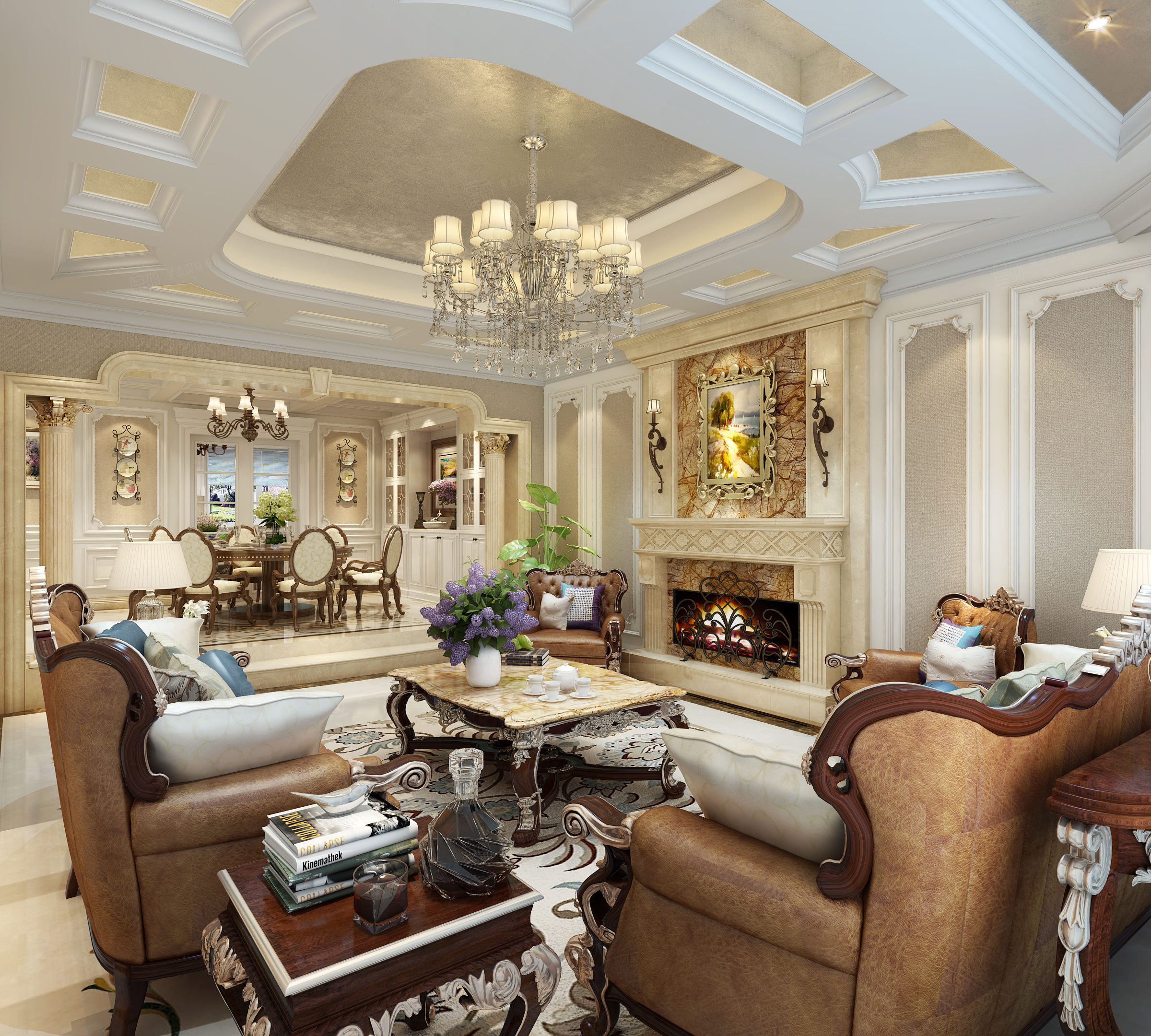 欧式装修客厅效果图