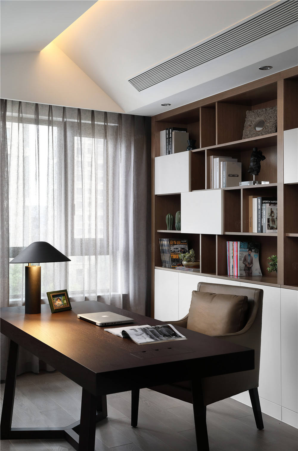 信成道 现代装修书房效果图