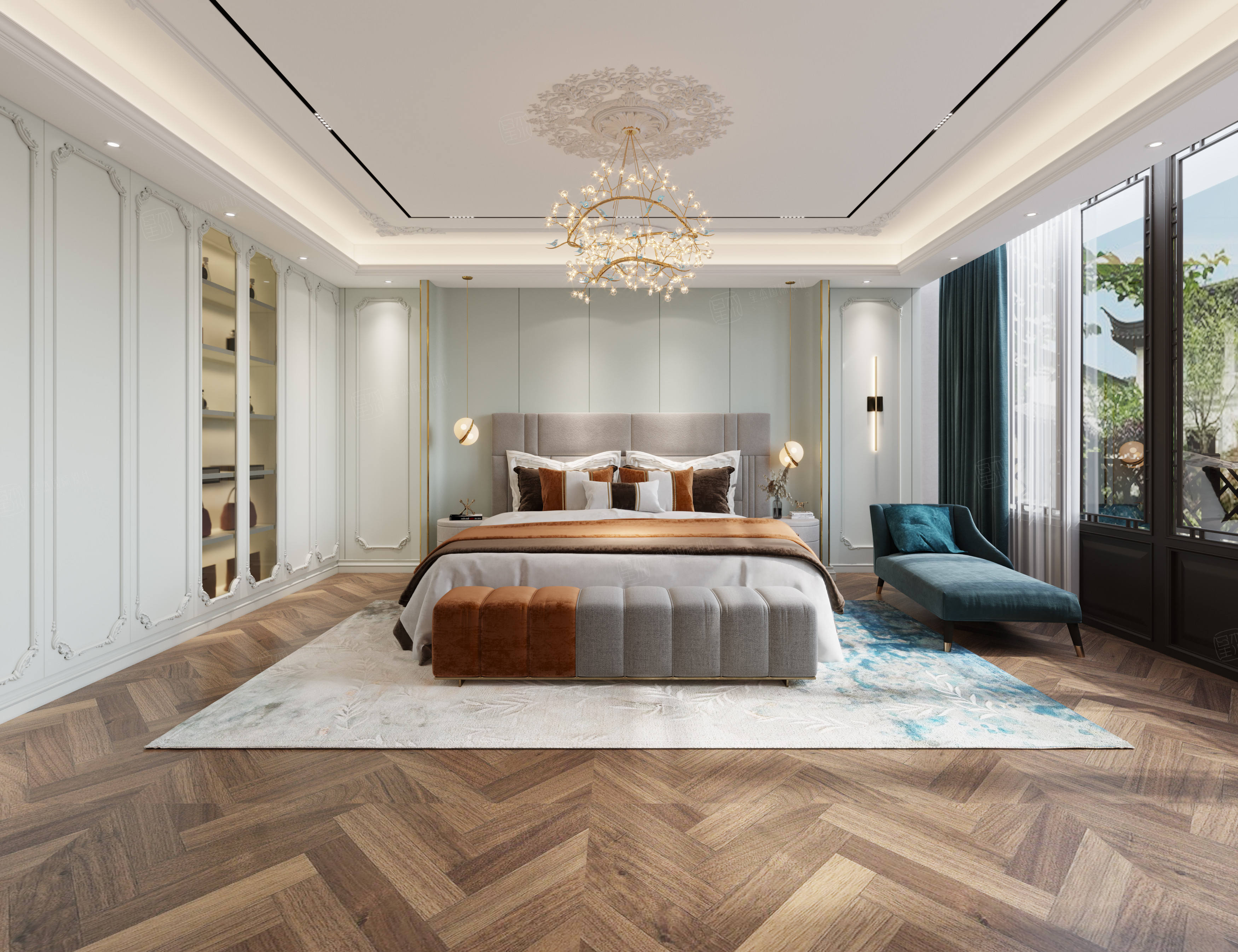 桃花源 欧式 新中式混搭装修效果图