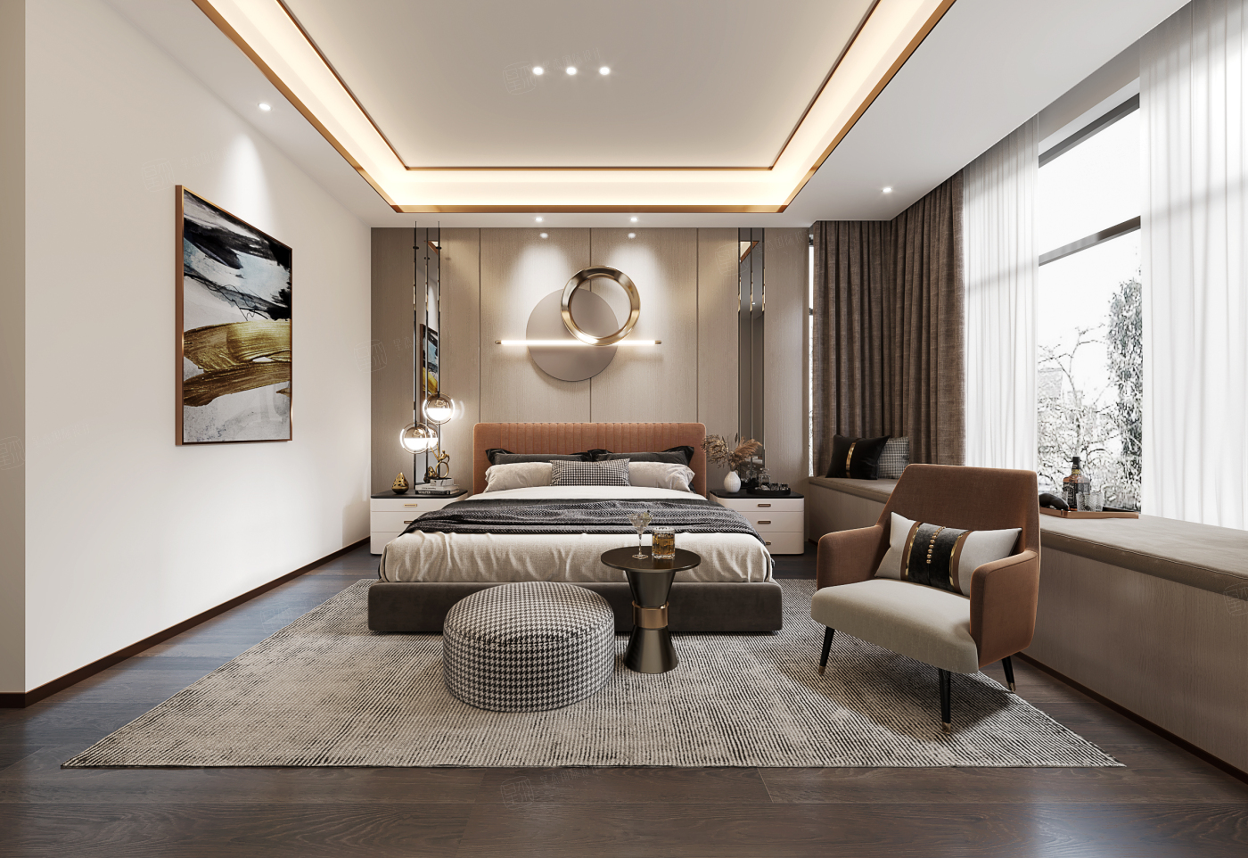 海门自建别墅 现代轻奢装修效果图