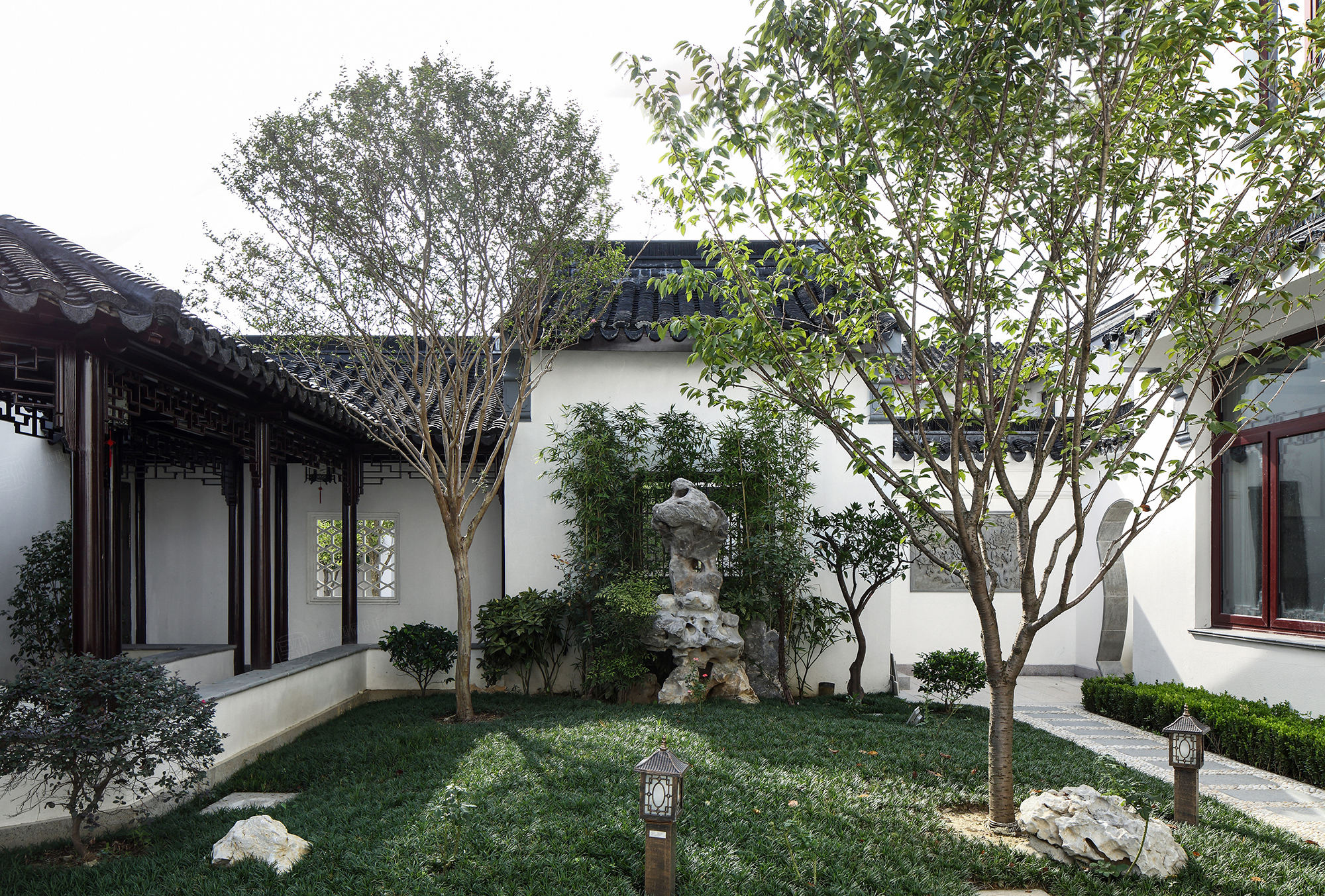 平湖瑞园(实景图)_大宅风范新中式 装修效果图_300~500㎡ 独栋别墅