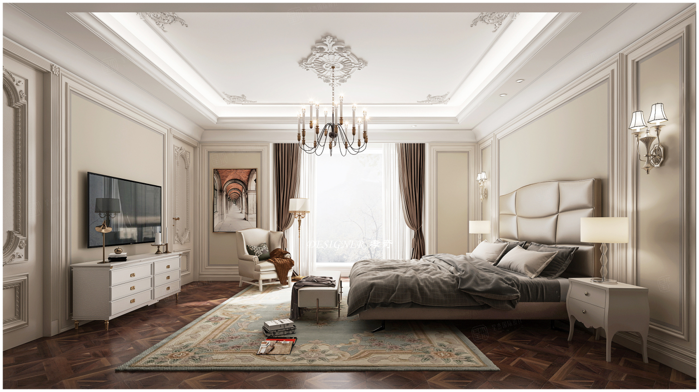 西郊大公馆 法式轻奢装修效果图