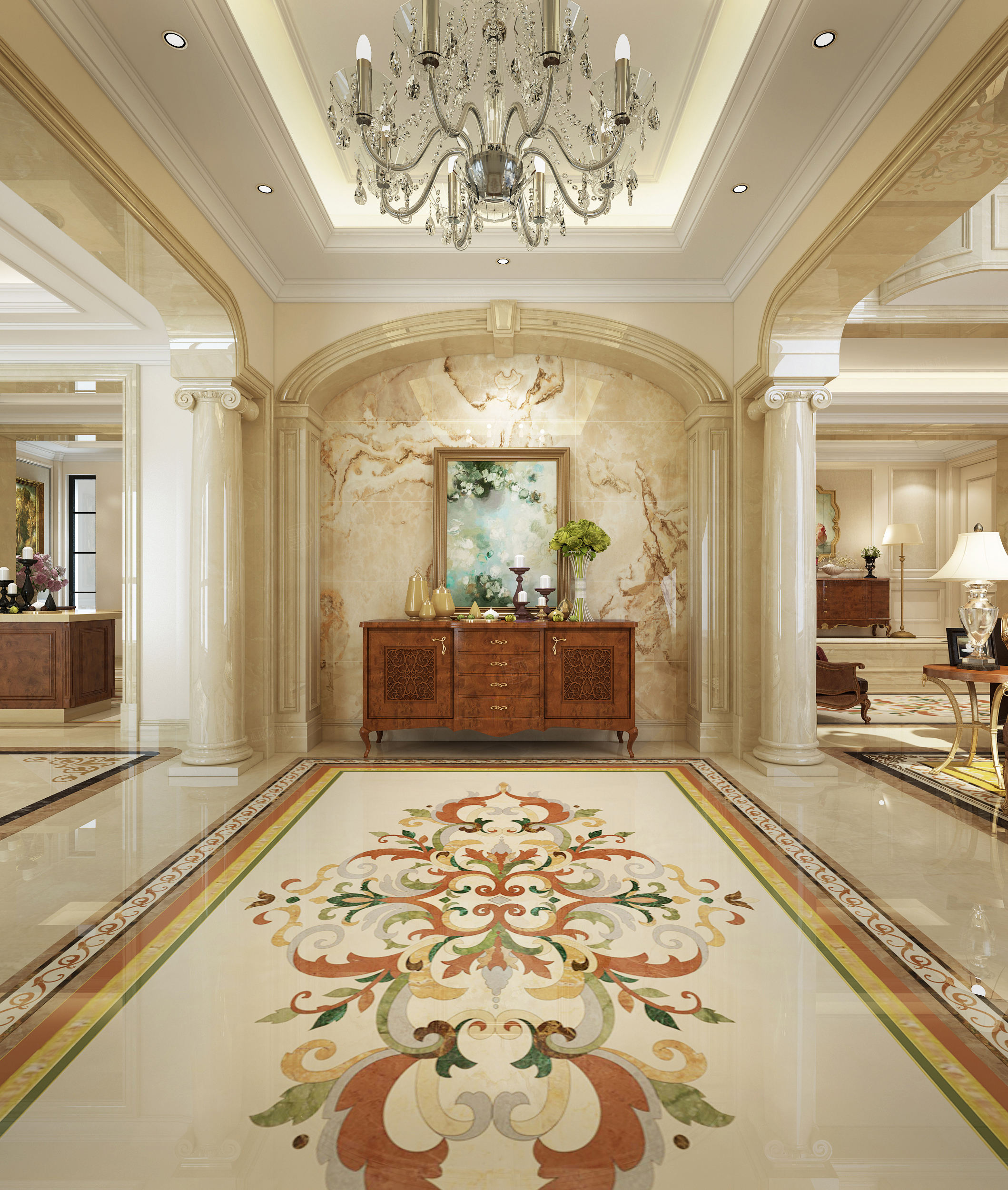 吉宝-欧式装修玄关效果图