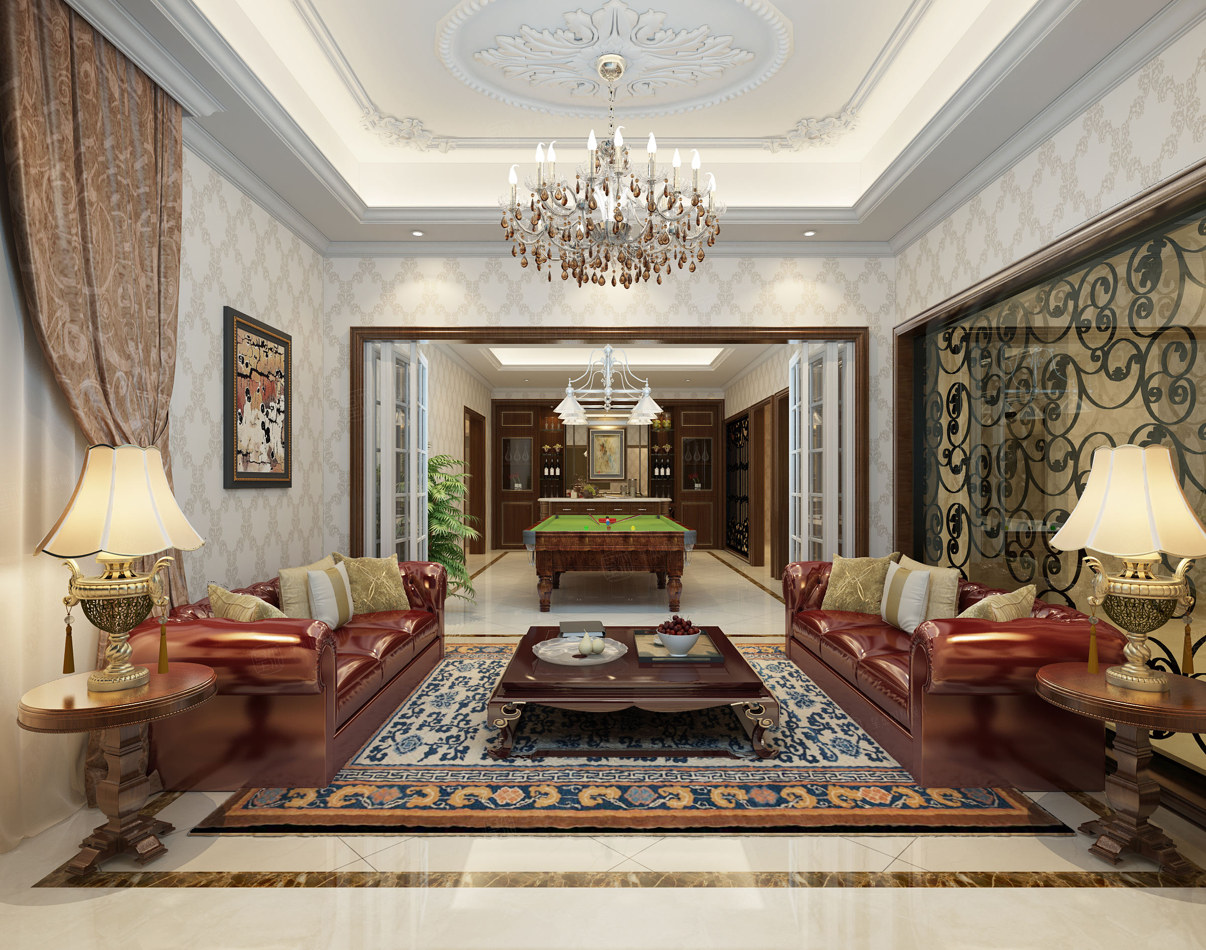 美式装修客厅效果图