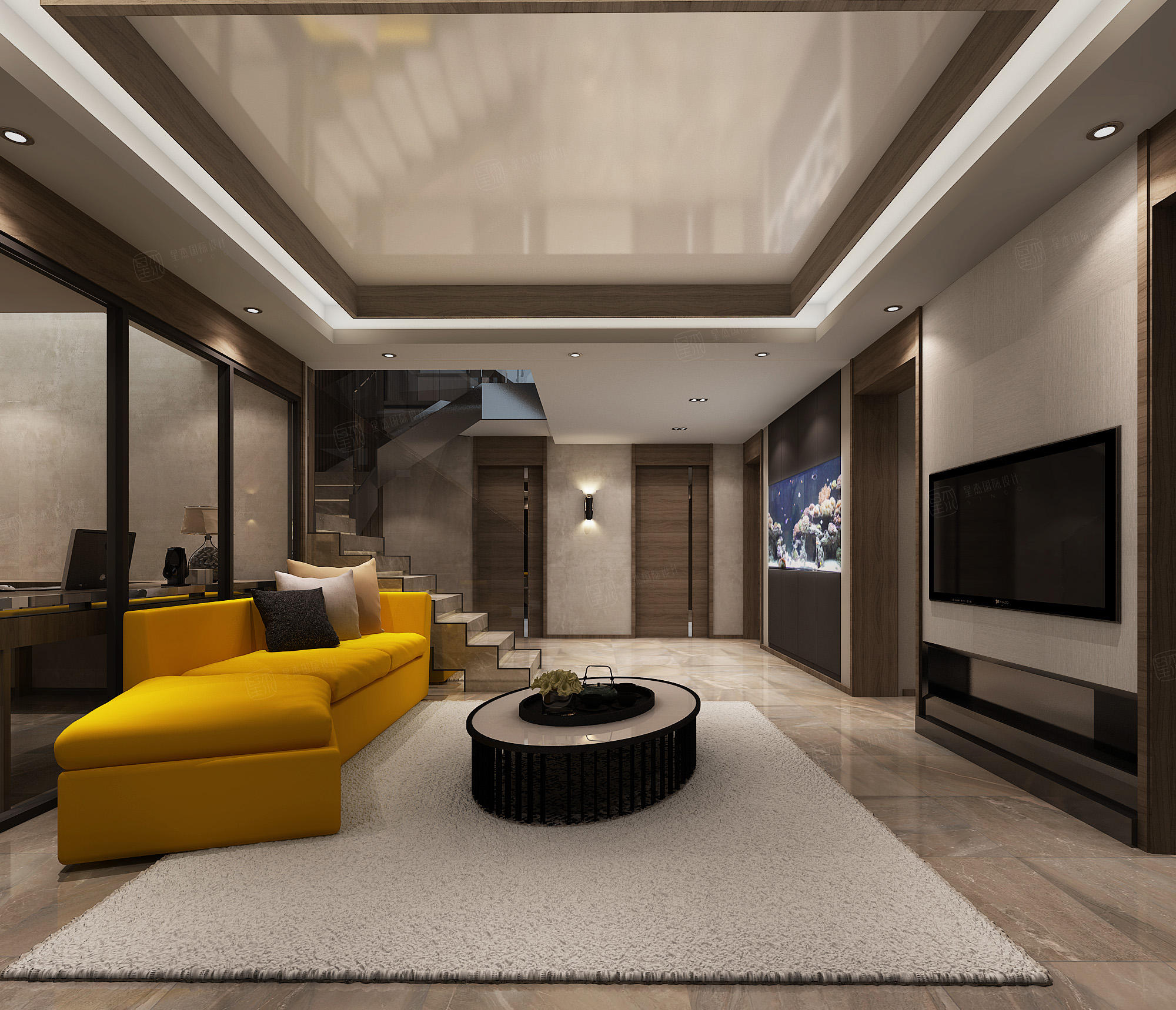 凯迪赫菲 现代风格装修地下室效果图