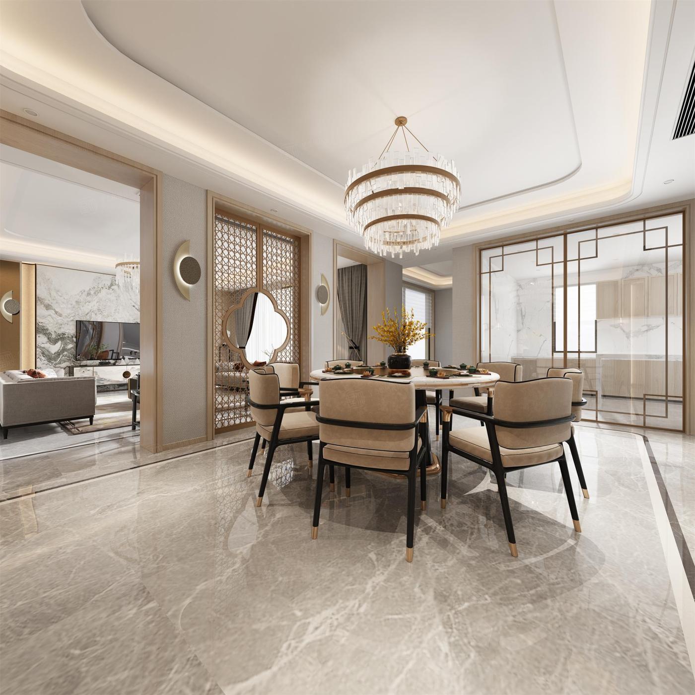 碧云壹零 新中式,现代简约风装修效果图