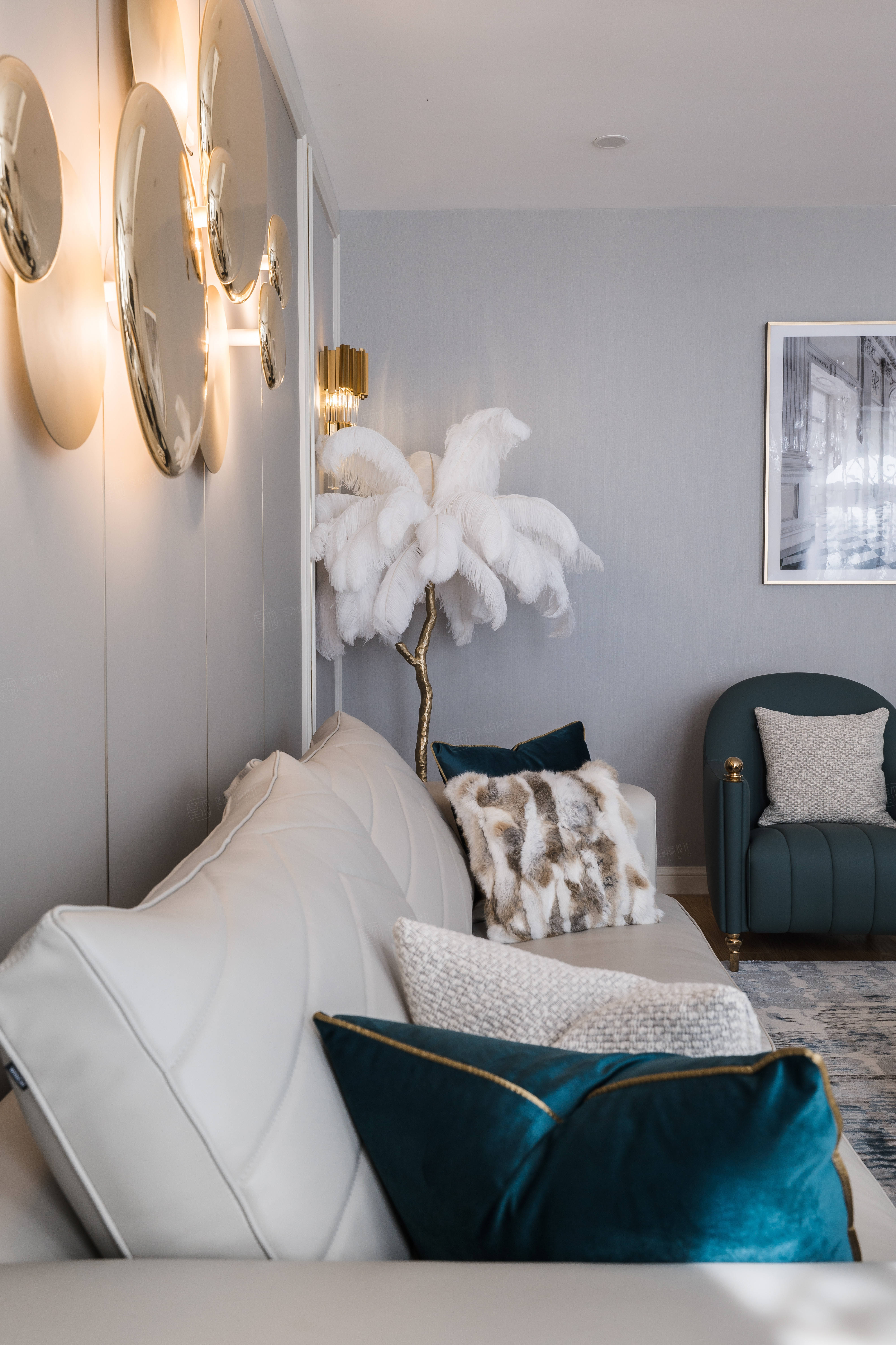 丽斯花园 法式轻奢法式 装修效果图_300~500㎡别墅装修价格费用-上海