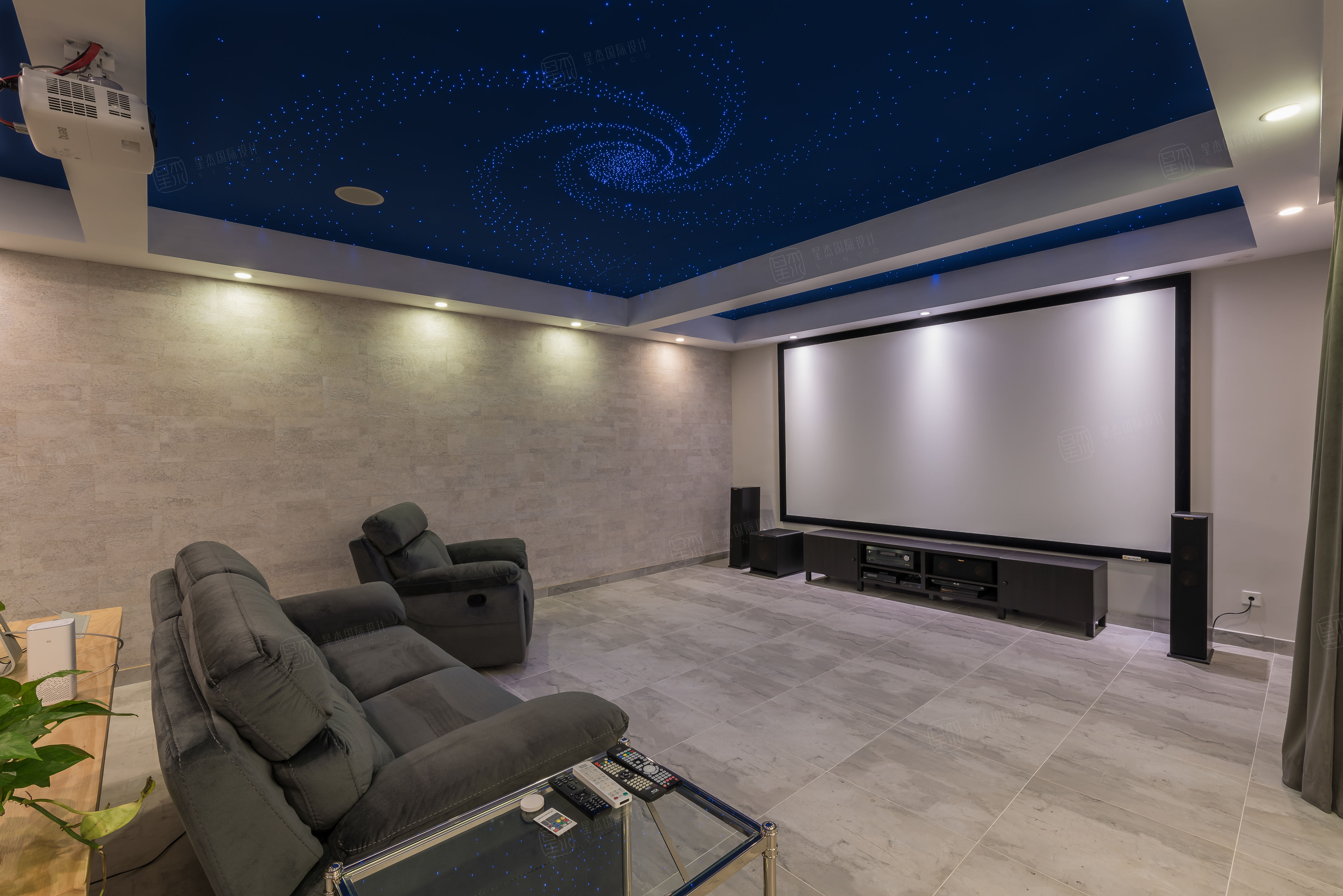 简欧装修影音室效果图