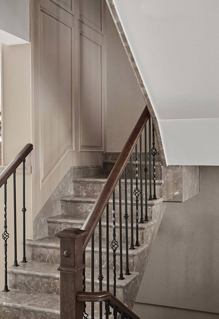 景瑞御府_美式装修楼梯效果图