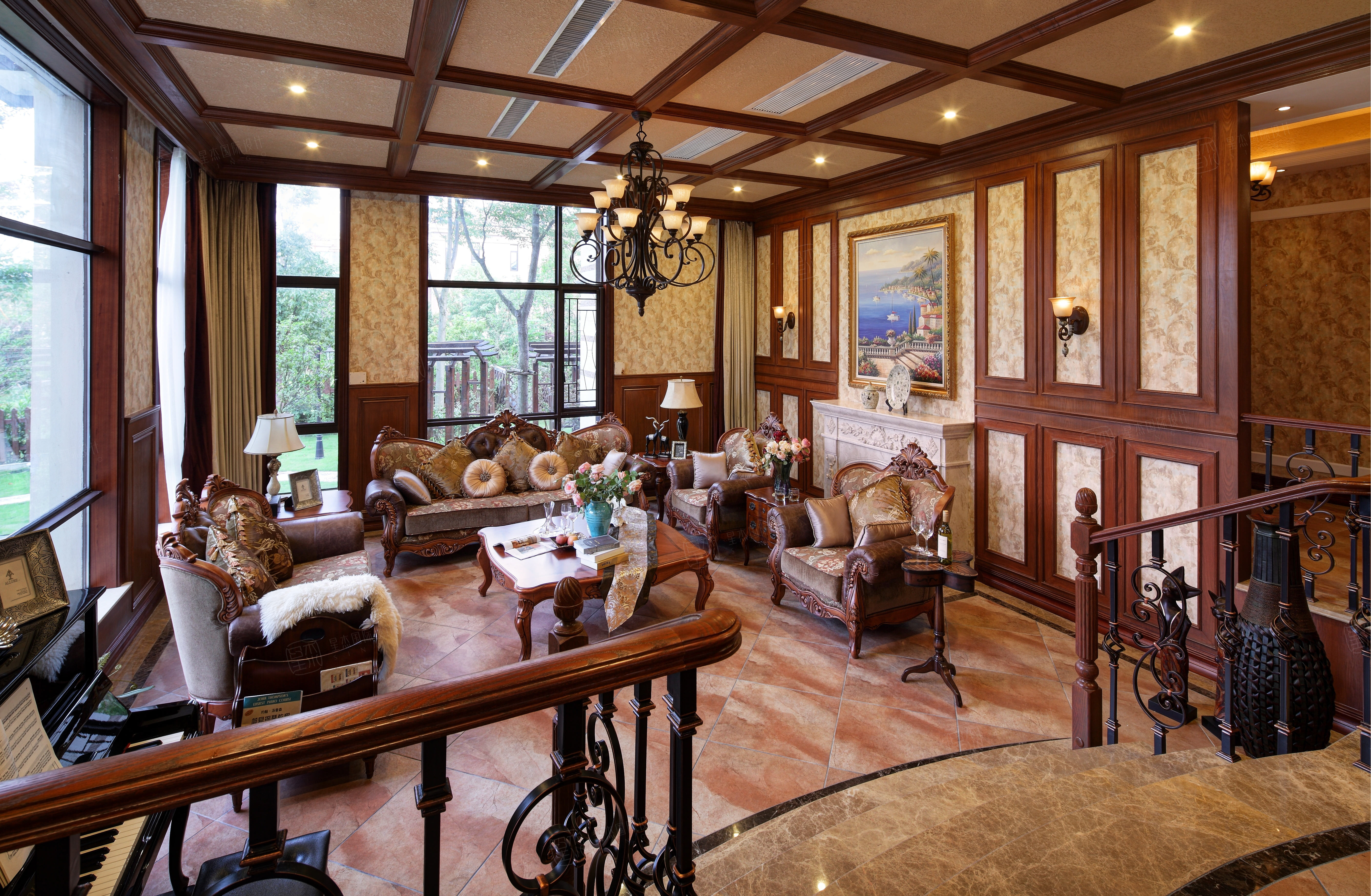 自建别墅装修效果图_独栋别墅装修价格费用-南京星杰别墅装修公司